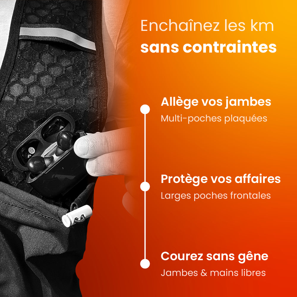 Gilet d'hydratation de running - Progrès