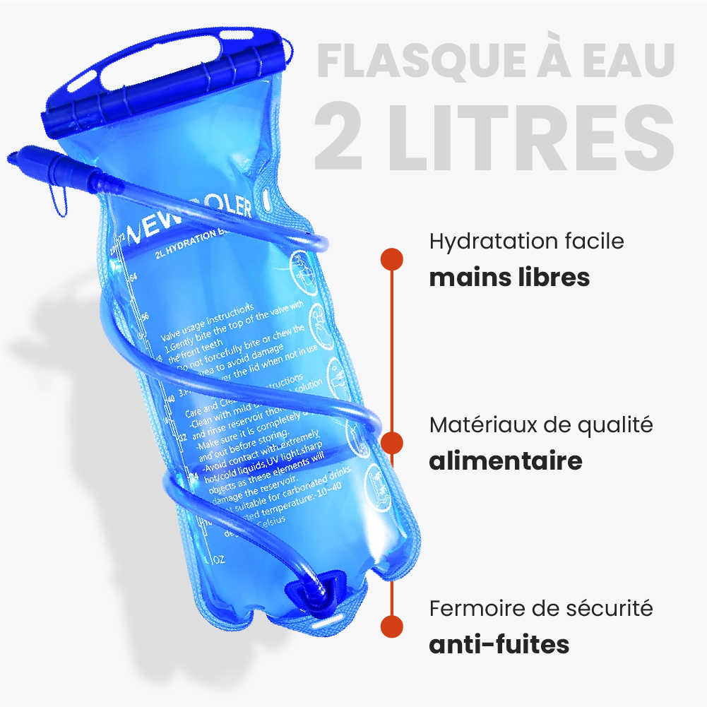Flasque à eau 2 litres