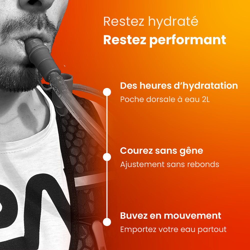 Gilet d'hydratation de running - Progrès